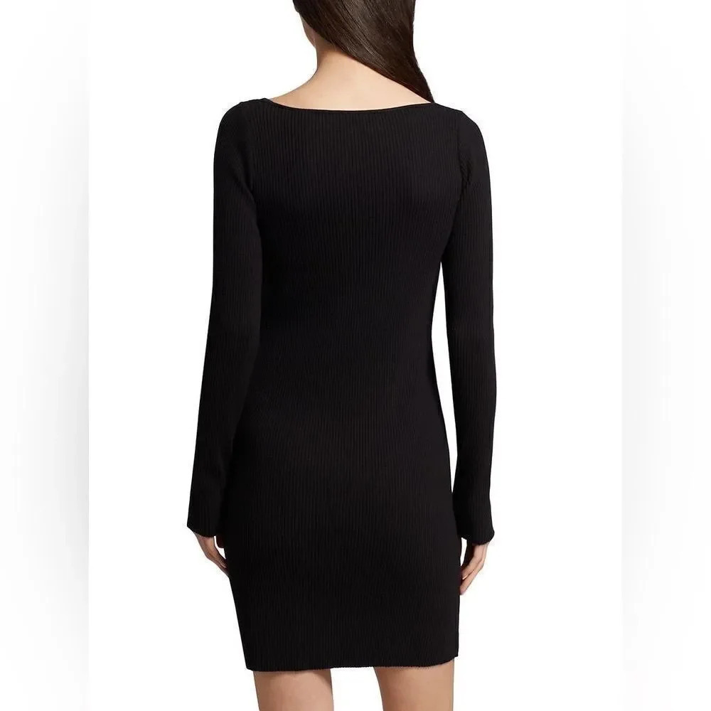 Vince Rib-Knit Mini Dress - Picture 4 of 12